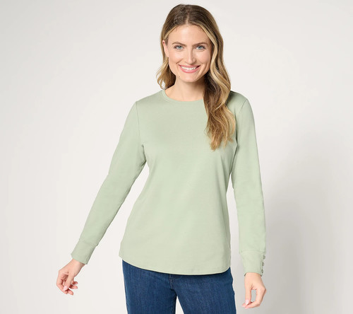 Denim crew neck - &,